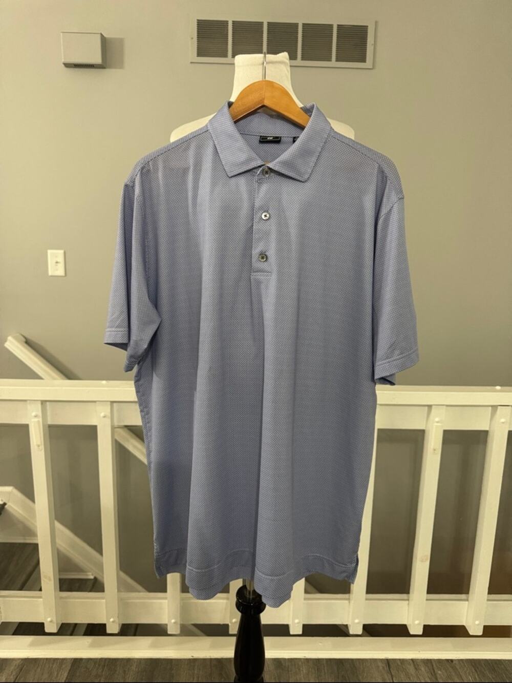 FootJoy Light Blue / Purple Design Stretchy Silky Feel Performance Golf Polo XL